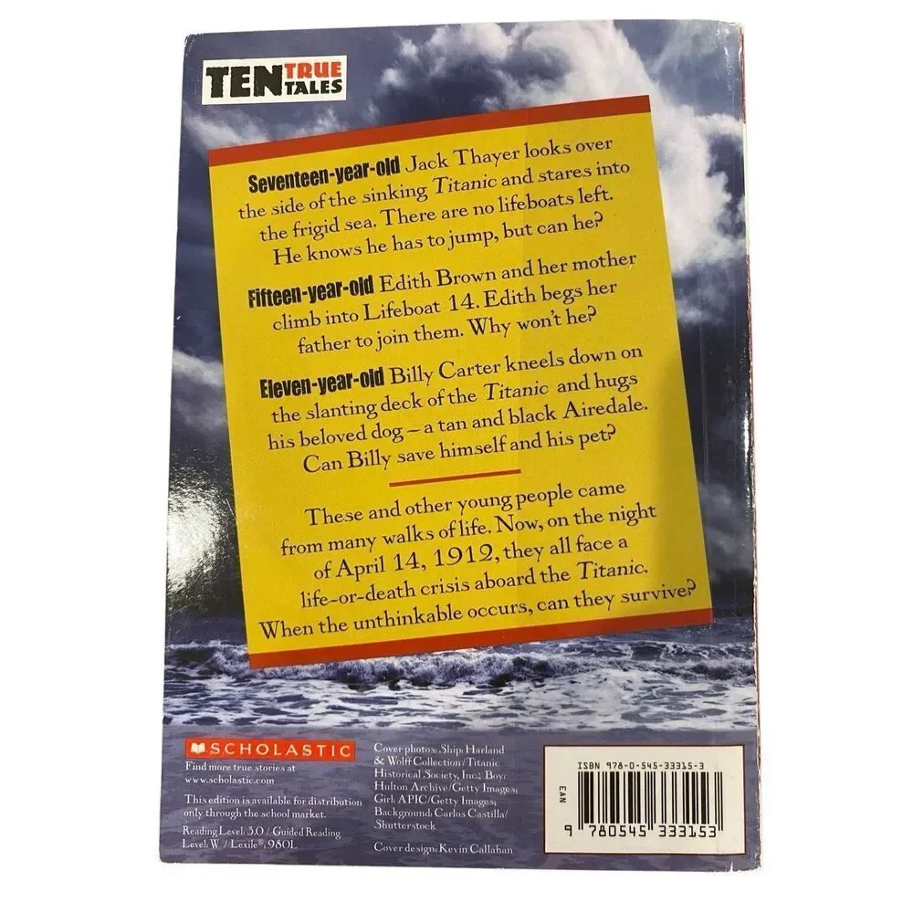 Lot Of 9 Ten True Tales Titanic Young Survivors Allan Zullo Scholastic Book